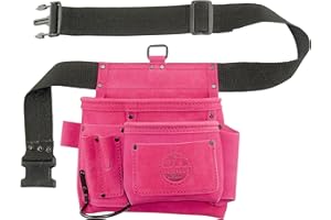 Graintex 5 Pocket Nail & Tool Pouch Suede Leather