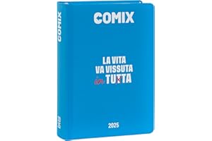 COMIX - Diario Giornaliero 16 Mesi, Diario Scuola 2024-2025 per Ragazzi e Ragazze, con Copertina Rigida, Ideale per la Scuola Superiore, 13x17.8h cm, Azzurro