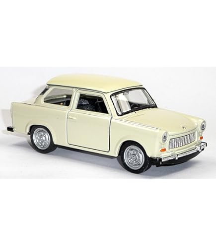 Modèle Réduit Voiture Trabant P50/P60 Bleu - Échelle 1/34-1/39, Métal, Portes Ouvrantes, 11 Cm