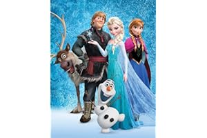 BERONAGE Frozen - Coperta in Flanella Super Morbida, 130 x 170 cm, Motivo: Frozen, Disney Anna Elsa Olaf Sven Kristoff Arendelle