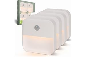 Brendz Luz LED para Escaleras con Sensor de Movimiento, Recargable por USB-C, Magnética, Blanco Cálido 3000K, Luz de Armario Inalámbrica, Luz Nocturna, Iluminación de Escaleras, Inuk, Pack de 4