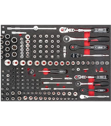 Würth SYSTEM-SORTIMENT 8.4.1 – Steckschlüssel-Set 108-teilig Mit 1/4 & 1/2 Zoll Für Profi & Hobby