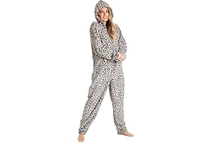 CityComfort Pijama Entero Mujer, Pijama de Polar Suave Cómodo Calentito S-XL