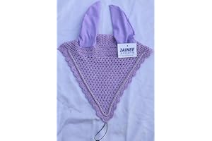 Bonnet à oreilles Zainee Sports en crochet pour cheval, bonnet, filet, capuche, masque