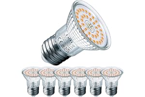 EACLL E27 LED Warmweiss 6.5W Ersetzt 100W Halogen Glühlampe, 6er-Pack. 770LM 3000K Leuchtmittel, AC 230V Energiesparlampe, Lichtwinkel 120° Strahler Nicht Dimmbar Ø50xH60m Kürzer Reflektorlampe