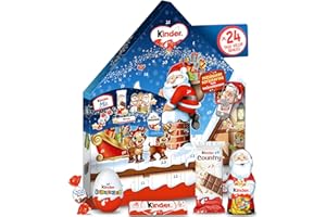 ‎KINDER kinder Maxi Mix Adventskalender 2025 - 351g - 8 Hohlfiguren, 2 Überraschungseier & weitere Schokoladen-Spezialitäten - Geschenk im Häuschenformat zu Weihnachten & Adventszeit - Weihnachtskalender