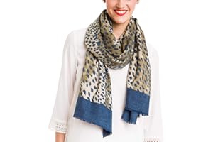 MELIFLUOS DESIGNED IN SPAIN Bufanda Pañuelo Cuello Fular de Mujer Viscosa Flores Invierno Suave Elegante