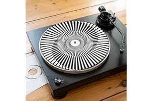 Trippy Optical Illusion Felt Record Player Slipmat | Hypnotic Swirl Turntable Slip Mat | High Resolution Print on Super Soft Premium Felt | Produced in Berlin by Concrete Schoolyard