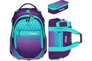 Elephant 3 Teile Set Schulrucksack Hero Signature Rucksack + Sporttasche + Mäppchen 12609