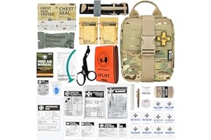 RHINO RESCUE First Aid Kit, Molle IFAK Medical Pouch for Tactical, Car, Camping, Travel, Hiking, Camouflage