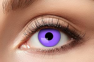Zoelibat Eyecatcher 84063141-651 - Lentilles de contact colorées, 1 paire, pour 12 mois, violet, carnaval, Halloween, sans correction de la vue