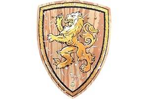Liontouch - Bouclier WoodyLion | Jouet en Mousse Imitation Bois pour Jeu d'Imagination dans Les Bois | Armes Flexibles et Sûres et Armure de Bataille pour Déguisements et Costumes pour Enfants
