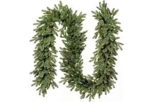 ‎FAIRYTREES FAIRYTREES Weihnachtsgirlande grün 2 m aus 100% Spritzguss | Üppige Tannengirlande künstlich wie echt für Fensterbank, Kommode, TV-Schrank | Dichte Zweige, Klassische Weihnachtsdeko, natürlicher Look