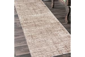 ‎MAZOVIA Mazovia Teppich Läufer Flur - Modern Teppichläufer – Kurzflor, Weich - für Vorzimmer Eingangsbereich Schlafzimmer Küche Korridor - Abstrakt Muster - 100 cm Breite - Beige Creme 100 x 250 cm