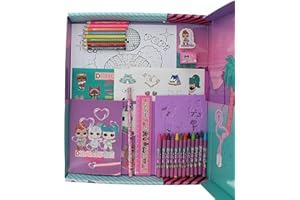 L.O.L SUPRISE! LOL Surprise Large Art Set | Colouring Set | Colouring Posters | Stickers Sheet | Girls Gifts | Stationary Set | School Supplies | LOL Stationery Set | Writing Pencils