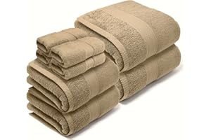 LEBENGOOD Set di Asciugamani Bagno 4 Lavette 30x30, 2 Asciugamani Ospiti/Bidet 50x90, 2 Teli Bagno 70x140 – Asciugamani Doccia Grandi in Cotone 100% Morbidi e Assorbenti, Certificati OEKO-TEX