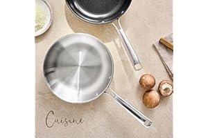 LACOR - 44428 - Padella in Acciaio Inox 18/10 Cucina, Padella Antiaderente, Fondo Induzione Totale, Adatta a tutti i tipi di Fornelli Compresa l'Induzione, 100% Senza PFAS, Ø28 cm