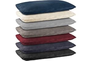 BaSaTex Plüsch Kissenbezug im Doppelpack | Cashmere Touch Kopfkissenbezug | Fleece Sofakissen Couchkissen | 100% Mikrofaser | 2X 40x80 cm | Anthrazit