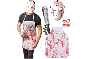 HALLOWEENMANIA 5 pcs Serial Killer Costume - Halloween Costumes For Men - Adult & Teen One Size Fits All - 2025 Trending Fancy Dress - UK Based Brand
