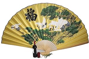 AAF Nommel Dekofächer Wandfächer aus Papier und Bambus Fächer Geöffnet ca 160 cm breit