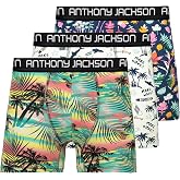Anthony Jackson Lycra 5-in-3 Box Pattern Premium Men's Boxer Palm Horizon