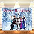 Party Baazaar Frozen Birthday Backdrop | Frozen Themed Decoration for Kids Celebrations | Birthday Banner for Girls (Pack of 1, Size: 4x3 Feet)