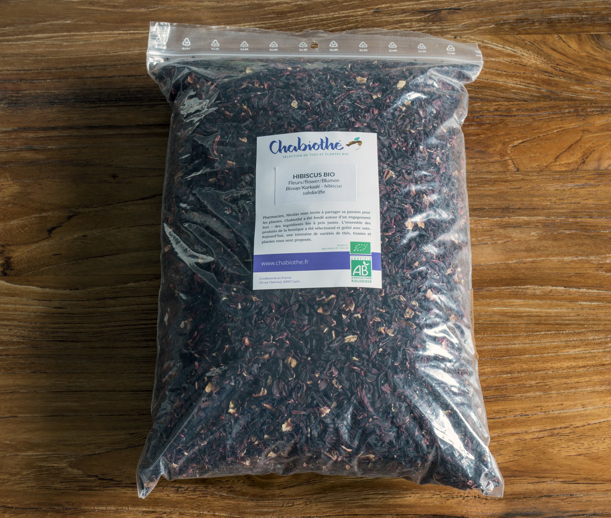 Fleurs D'hibiscus Séchées 150g - Infusion Bissap Karkade Naturelle - Hellosanté
