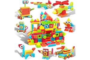 PicassoTiles 240pcs Hedgehog Interlocking Building Shape 3D Blocks, Steam Educational, Creative, Fun Construction Playset, Sensory Toy Gift for Preschool and Kindergarten Kids, Ages 3 and Up, PTB240