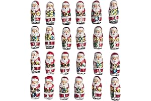 CAPTAIN PLAY Decoration Noel Interieur Maison, 24 Pères Noël en Chocolat, 170g en emballage individuel