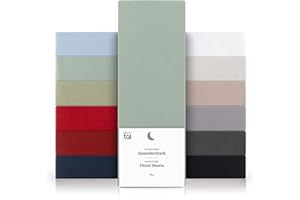 Blumtal® Prześcieradło z gumką 80x200 cm - Prześcieradło z mikrofibry 80x200 cm - Certyfikat Oeko-Tex - Summer Green - Zielony