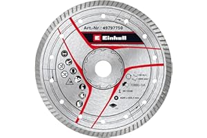 KWB BY EINHELL Original Einhell Turbo-Diamant-Trennscheibe 200 x 25,4 mm (Fliesenschneider-Zubehör, Ø 200 x 25,4 mm, 6 mm Turbo-Diamantrand, max. 7650 min-1)