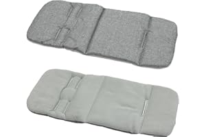 TIRRITO Reversible Pram Insert Liner Covers 5pt Universal (Grey Melange/Grey Fleece)
