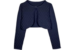 Bolerose Ragazze Manica Lunga Bolero in Maglia a Punta Bambini Cardigan