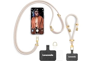 LAWONDA 2 Stück Universal Handykette Geeignet für alle Smartphones, Kette zum Umhängen, Einstellbar Schlüsselband, Handyband mit jeder Hülle Kombinierbar für iPhone/für Samsung/Huawei Rosa