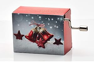 DRESDEN CONCERTS Spieluhr mit dem beliebten Weihnachtslied"Kling Glöckchen" (Kurbelwerk, Mini-Drehorgel, Spieldose, Musik Box) schönes Geschenk im kunstvoll bedruckten Karton mit abgedruckten Liedstrophen