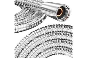 PRISMA Flexible de douche INOX 160cm MADE IN GERMANY avec double protection anti-torsion. Tuyau de douche résistant à la torsion, avec protection contre les coudes.