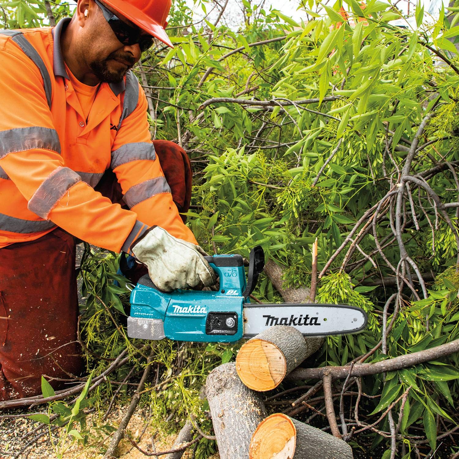 Makita DUC 254 Z 18 V Brushless Akku Kettensäge 25 cm Solo - ohne Akku und Ladegerät, Blau, Silber – Bild 5