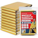 Bramble 10 Emergency Survival Thermal Blankets - Aluminium Blankets in Gold and Silver - 210 x 160 cm