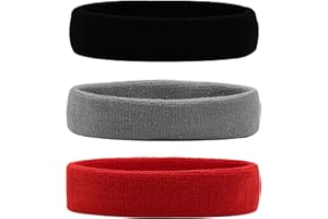 HANERDUN Cinta Sudor Cabeza Hombres y Mujeres Banda Elástica de Pelo Transpirable Antideslizante Banda de Cabeza Atlética de Algodón de Absorción de Humedad para Deportes