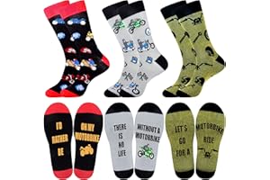 Belloxis Mens Socks 9-11 Multipack Funny Funky Fun Socks Calf Socks Dress Cotton Socks Gifts for Dad Gifts for Him