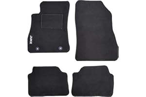 Lupex Shop tpmis2fix _ Juke Tapis voiture en moquette avec logo pour juke avec 2 clips