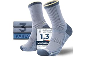 Juclise Calcetines Senderismo para Mujer-Ligeros Merino Coolmax Compresión Transpirable Anti Rozaduras con Acanalado