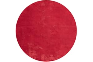 MIAS TEPPICHE Mia's Teppiche Olivia per soggiorno/camera da letto - lavabili - 120 cm Rotondo, Rosso