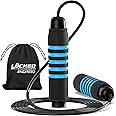 LOCKED DOWN ATHLETICS Skipping Rope for Adults - Tangle-Free Adjustable Speed Jump Rope with Soft Memory Foam Handles | Ideal for HIIT, Boxing, CrossFit & Home Fitness - Premium Jump Rope for All