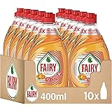 Fairy Ultra Power Lavastoviglie Liquido a Mano, 4 L (10 x 400 ml), Pulito e Fresco, Aroma Arancione, Mega Pack