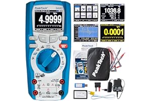 PeakTech 3440 Multimeter digital + 4.0 Bluetooth & Grafik-Display [3 Jahre Garantie] 50000 Counts, Profi digital Multimeter, TÜV/GS, Spannungsprüfer Durchgangsprüfer Spannungsmesser -CAT III 1000 V