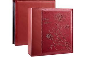 Miaikoe Album photo de 15 x 10 cm pour 600 photos horizontales et verticales avec couverture en cuir pour photos de mariage et de famille, peut contenir 600 photos horizontales et verticales (10 x 15