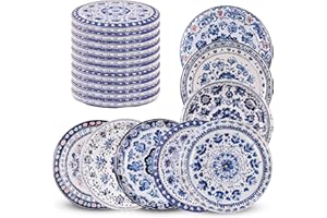 KADAX Lot de 10 couvercles à visser de 82 mm de diamètre - En métal - Avec 6 dents d'encliquetage - Idéaux comme couvercle de rechange pour les bocaux à conserve - Bleu/blanc