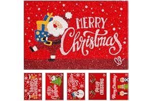 OLIVO TAPPETI OLIVO.shop Zerbino Natale ingresso, zerbini natalizi in cocco naturale, tappeto ingresso natalizio, Tappeti Natale 40x60 cm CHRISTMAS ZERBINO (SANTAS PRESENTS)