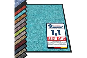 etm® Smutsfångare matta – Note 1,6 - 135 x 200 cm turkos (monokrom).
